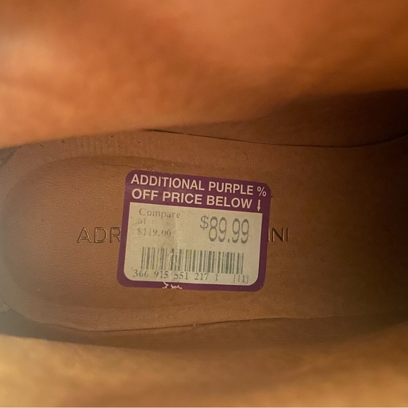 Adrienne Vittadini NAVY Tevin Suede Wedge Bootie Knit Cuff NWOB - 9.5 - Picture 8 of 11